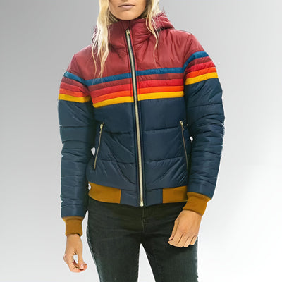 KARIN™ | Reißverschlussjacke mit Regenbogenstreifen