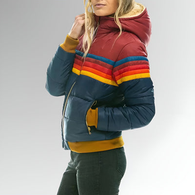 KARIN™ | Reißverschlussjacke mit Regenbogenstreifen